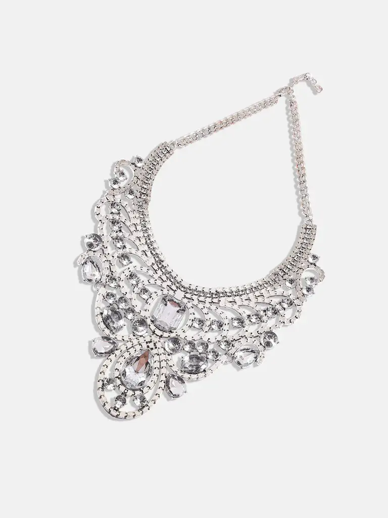 Sanika-Women'S Silver Contemporary Maxi Stone Necklace : SOHINC9888
