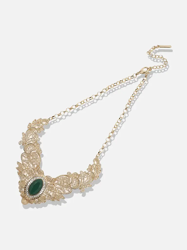 Daphne-Multicolour Designer Statement Stones Necklace : SOHNCK3494