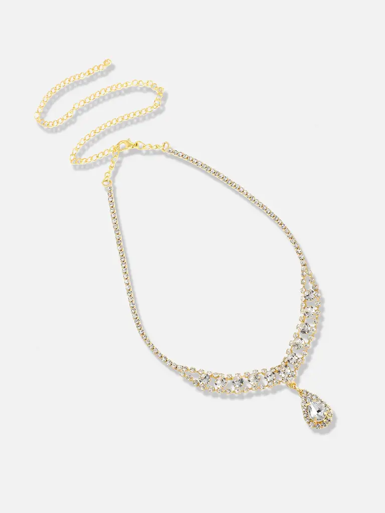 Chandler-Silver Plated Designer Party Necklace For Women : SOHNCK3438