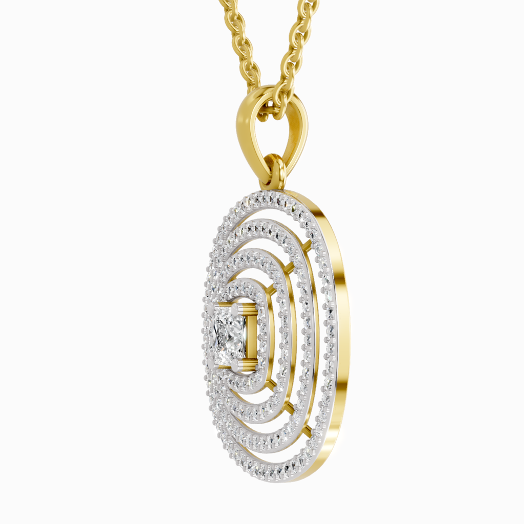 Lab Grown Diamond 1.32 Carat Pendant 14K : SPP20035-PD-14KY-132CT