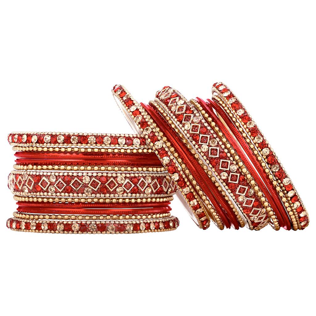 Metal Chuda Bangle Set Navratri Gift For Women Indian Traditional Ethnic Jewellery : PF51B40R