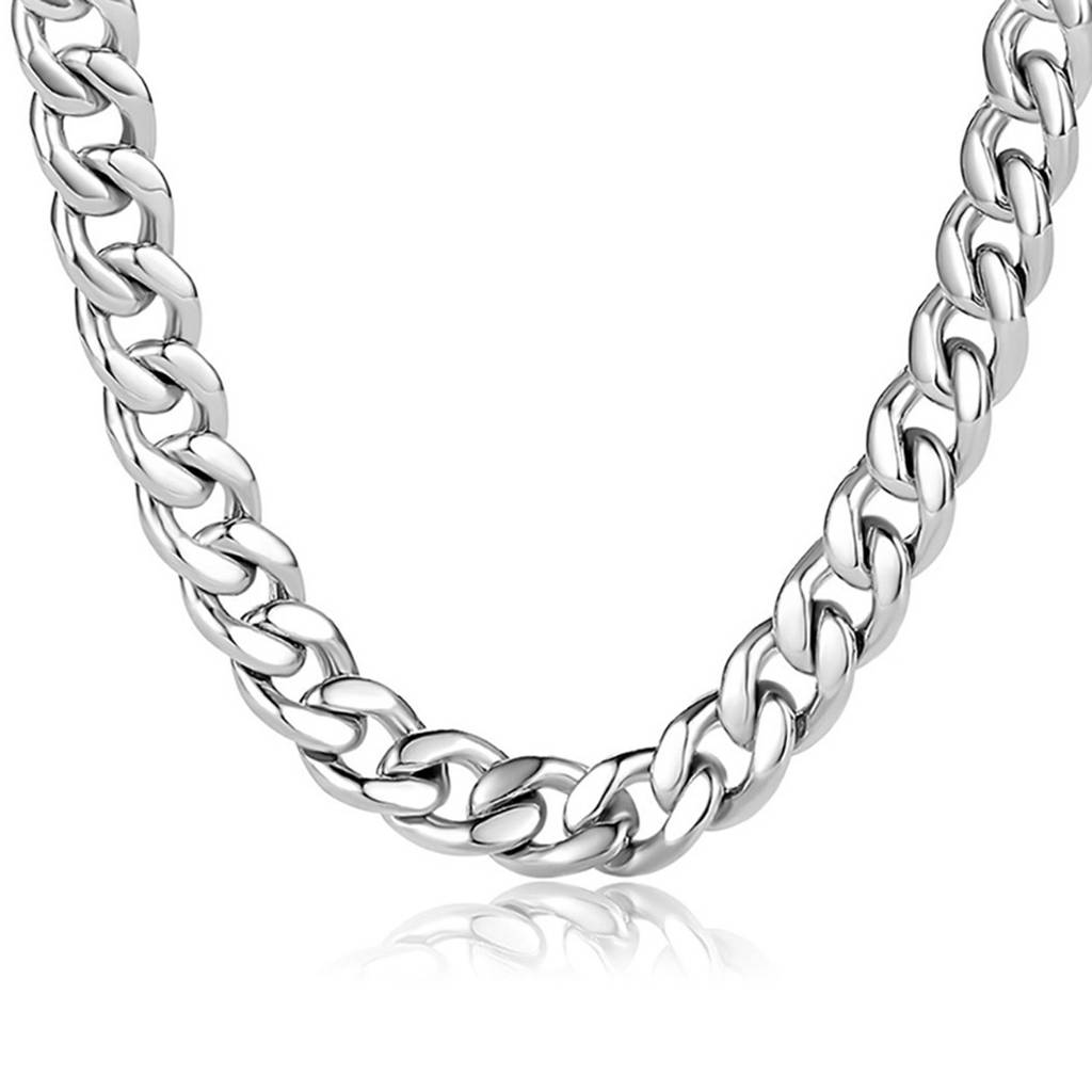 Peora Silver Plated 316L Stainless Steel 3 Mm Link Chain For Boys Necklace For Men : PX5CH54