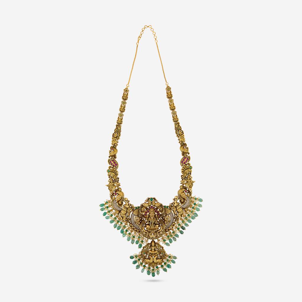 Ruby-Green Gold - Plated Bridesmaid Antique Necklace - 453911 : 453911