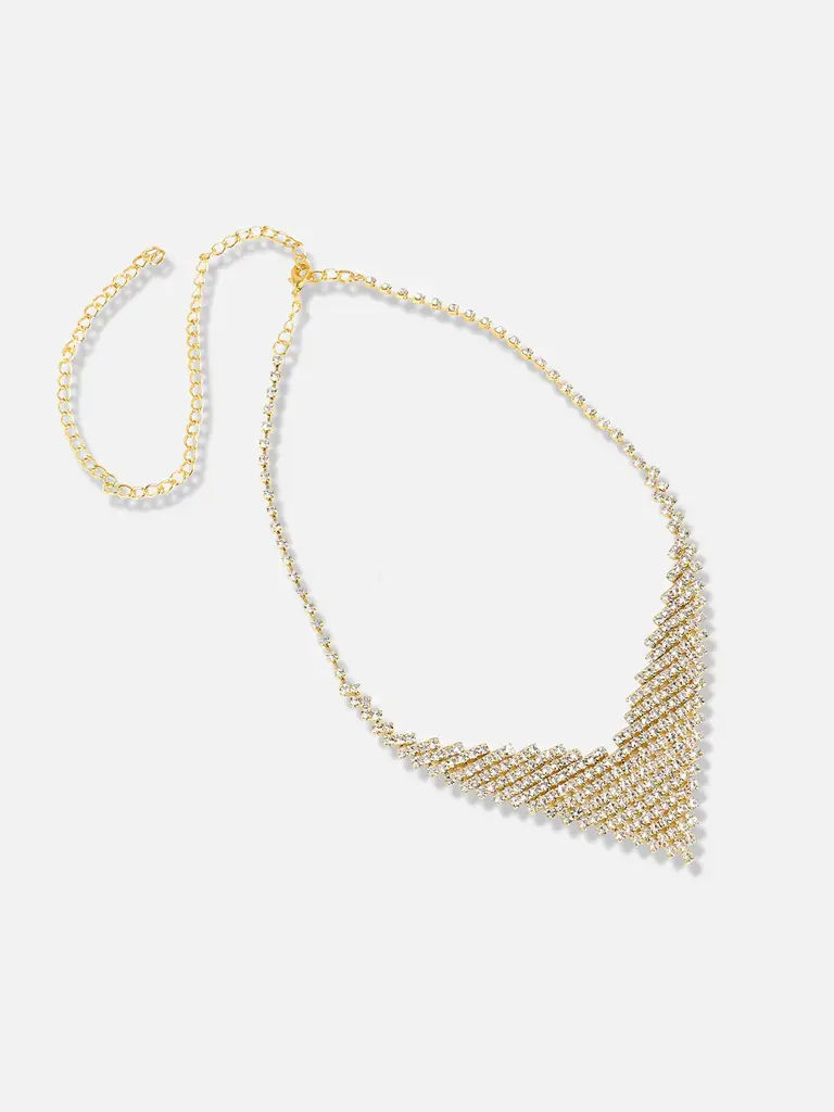 Loyalty-Silver Plated Designer Party Necklace And Earring Set For Women : SOHNCK3477