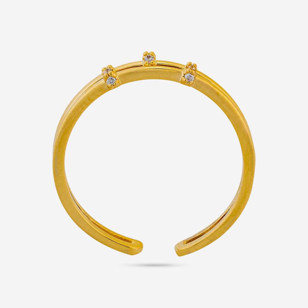 White Gold - Plated Casual Wear Trendy Zircon Finger Ring - 445316 : 445316