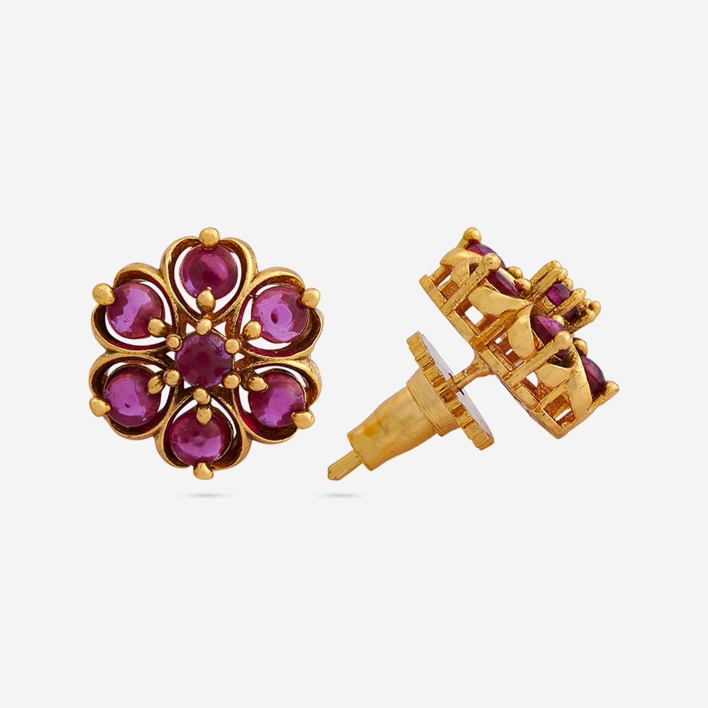 Gold - Plated Festive Antique Earring - 440696 : 440697