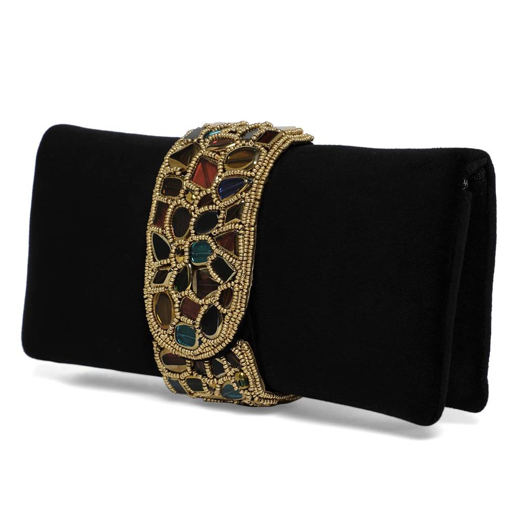 Clutch Purses For Women Handmade Evening Sling Handbag Stylish Bridal Fashion Clutch Bag For Girls (C118Bl) : C118BL