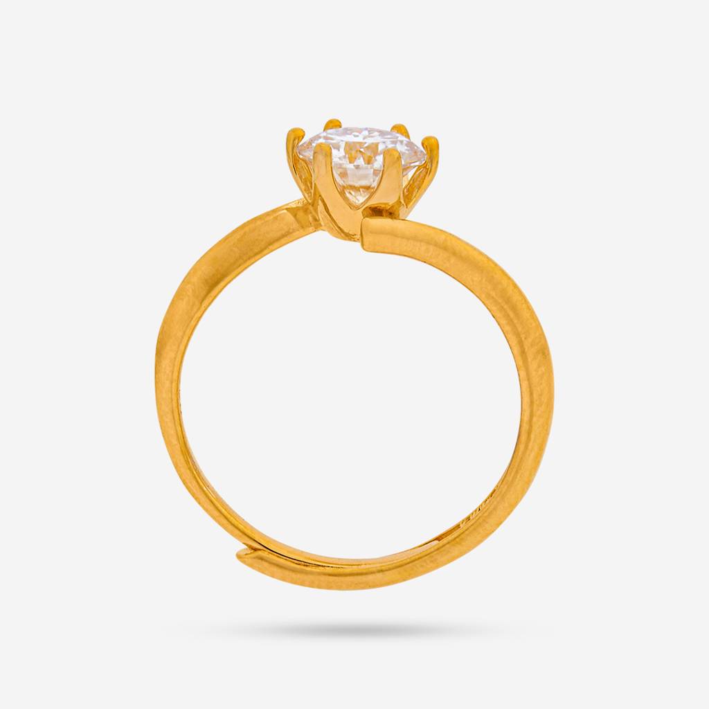 White Gold - Plated Office Wear Silver Finger Ring - 448517 : 448517