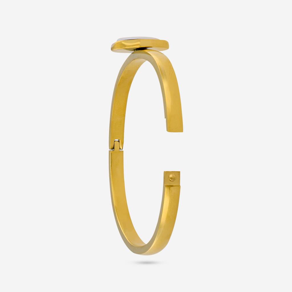 White Gold - Plated Casual Wear Trendy Kada - 458915 : 458915