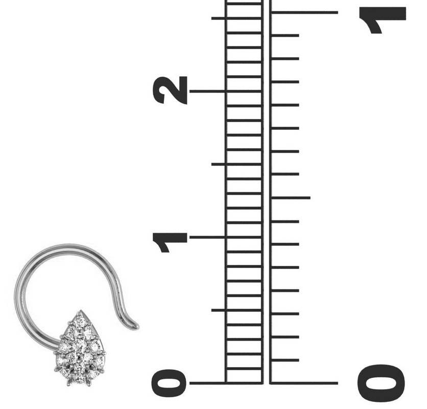 Avsar 9K Bis Hallmarked | Nosepin For Women/Girls |  Avno017 : AVNO017WC