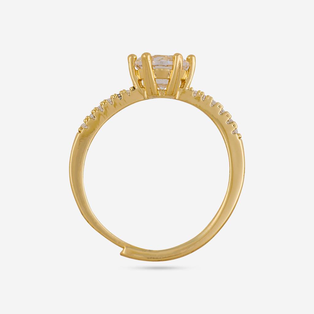Gold Plated Casual Wear Trendy Zircon Finger Ring - 475398 : 475398