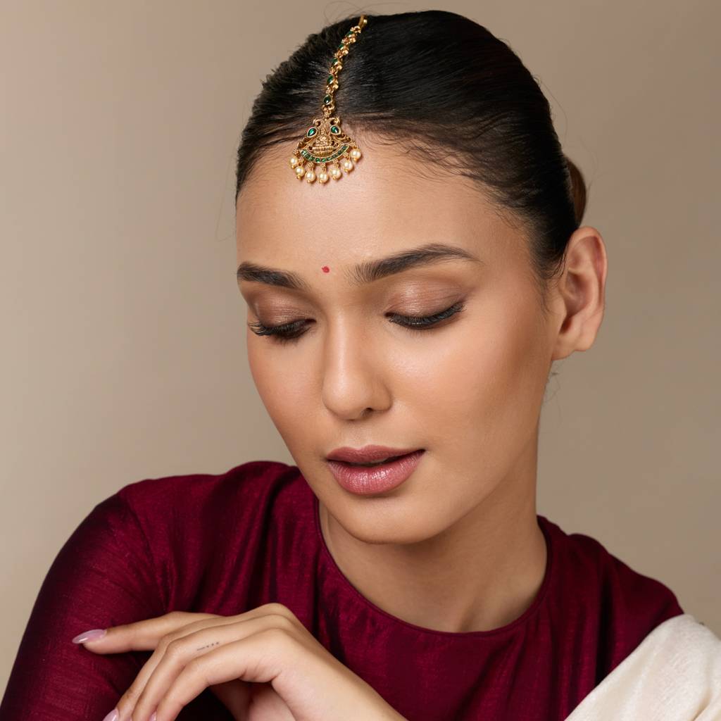 Plated Bridesmaid Antique Tikka - 453926 : 453926