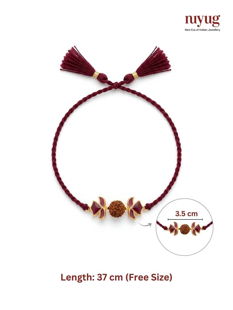 Rudraksha Lotus Rakhi : YI24A1010A
