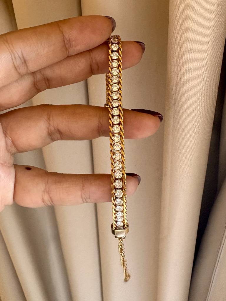 Fero Link Tennis Bracelet-  Waterproof, 18K Gold Plated : SS_BRACELET_FERO_LINK_TENNIS