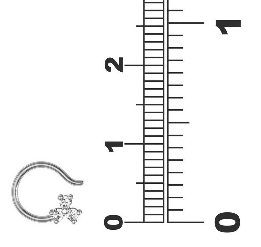 Avsar 9K Bis Hallmarked | Nosepin For Women/Girls |  Avno005 : AVNO005WC