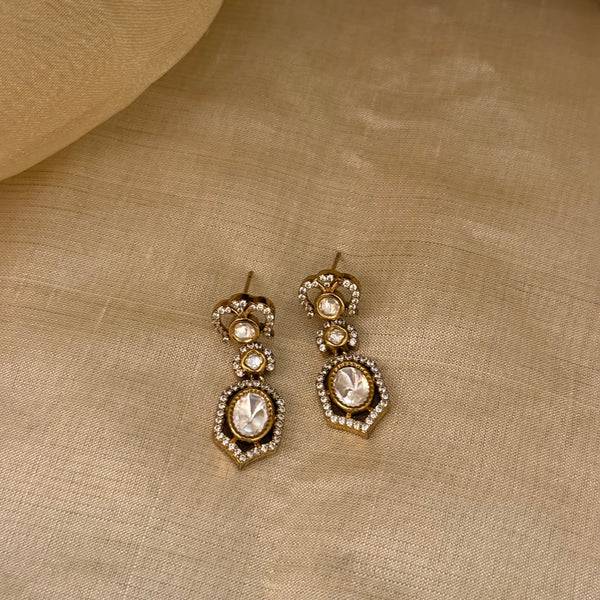 Nayantara Moissanite Necklace Set : NK118A-W