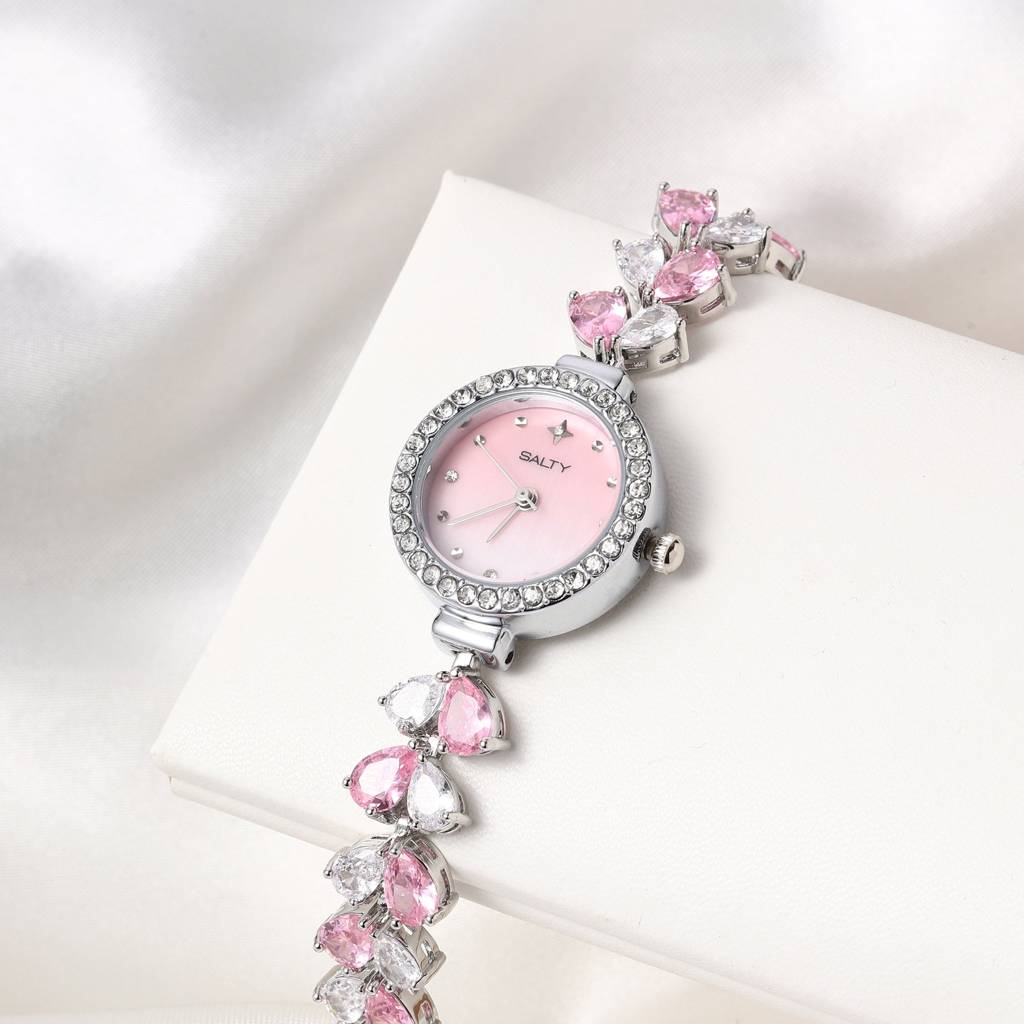 The Marquis Of Eternal Crystal Studded Watch For Women : WT-S-0037-S-PK-ML