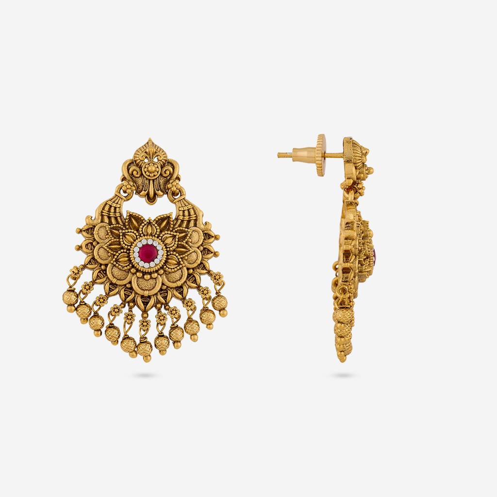 Ruby Gold - Plated Bridesmaid Antique Earring - 453126 : 453126