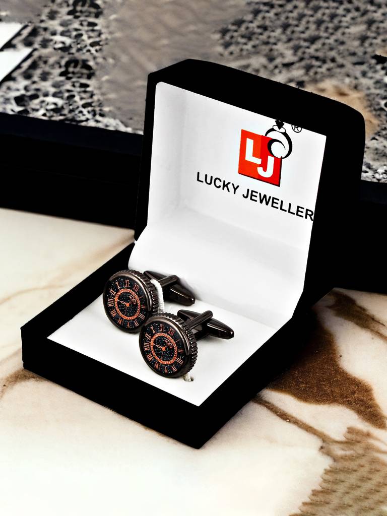 Men Jewellery Sleeve | Cuff Shirt Button, Blazer Cufflinks Pair Set For Men : 590-CHC4-1112-S
