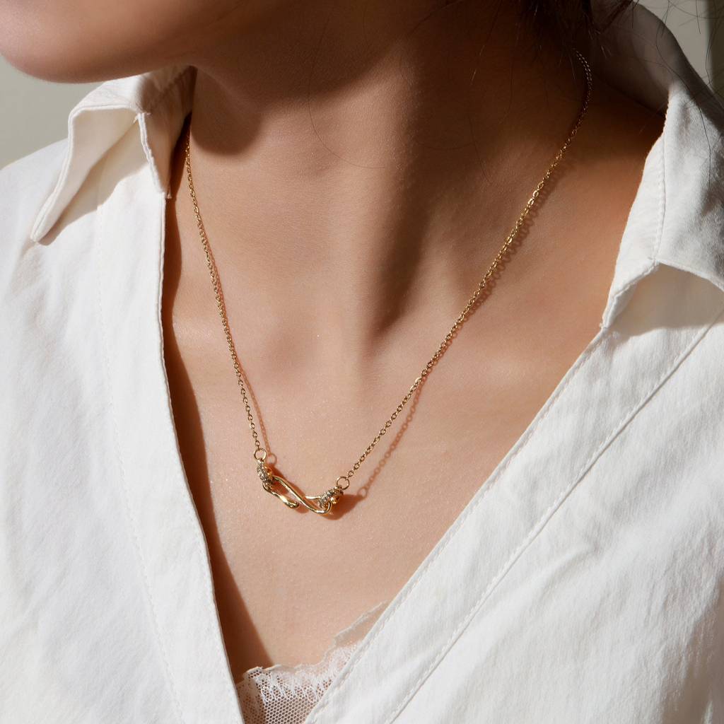 Knottica Golden Necklace : NS14492-G