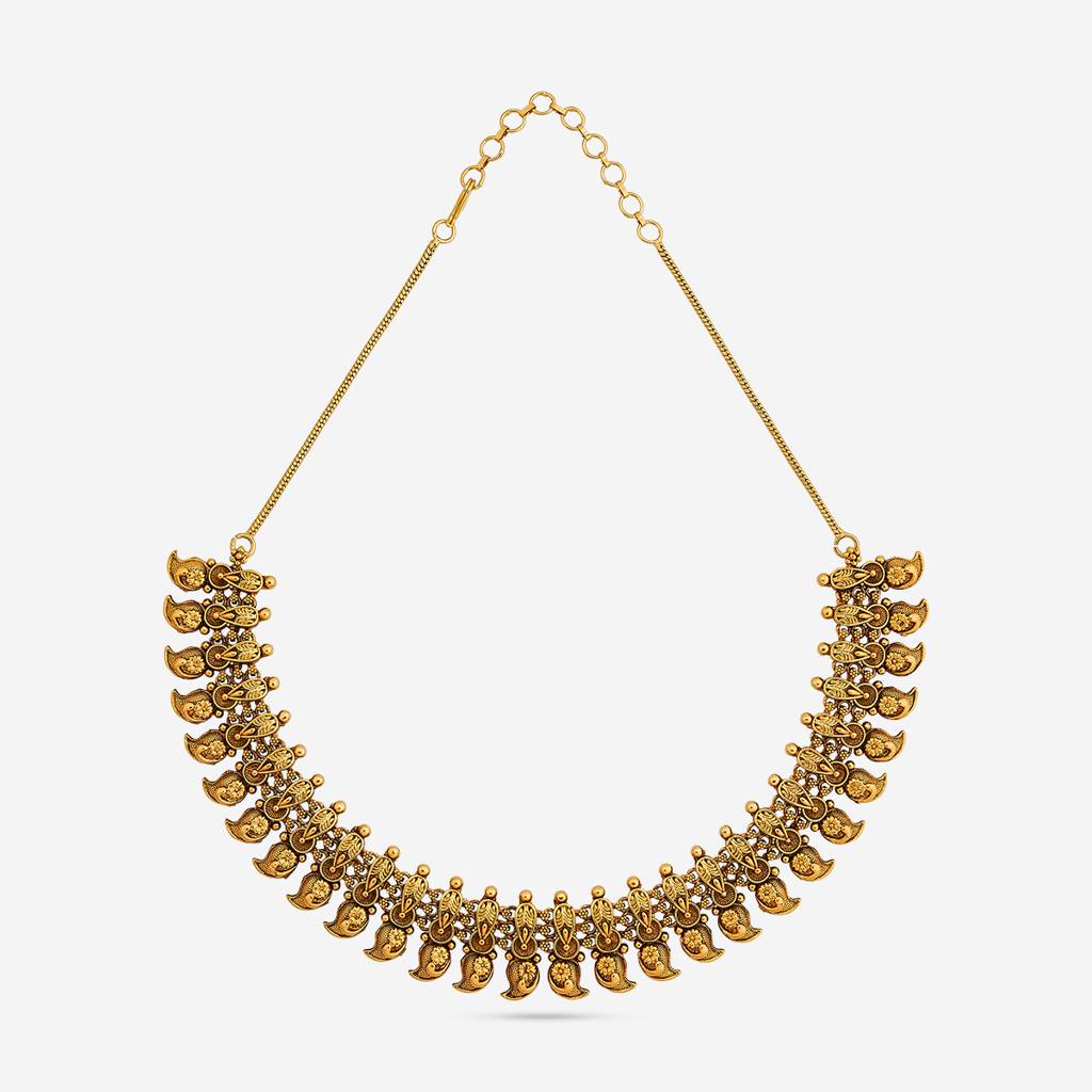 Gold - Plated Bridesmaid Antique Necklace - 457013 : 457013