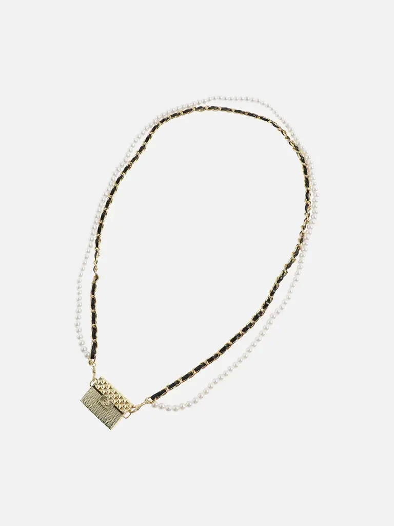 Ladli-Sohi Sparkle: Body Chain With Mini Purse : SOHIBC9509