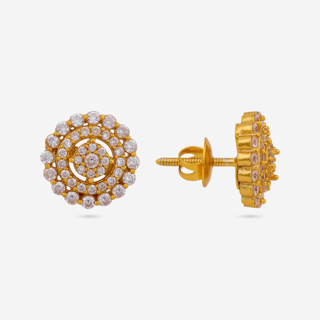 White Gold - Plated Casual Wear Temple Earring - 447932 : 447932