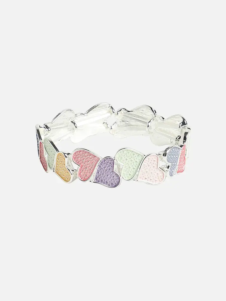 Rupika-Women'S Multicolour Pastel Hearts Bracelet : SOHIBR9700