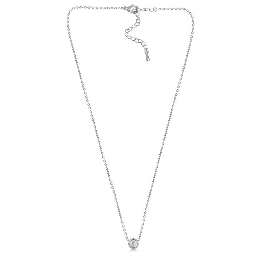 Crystal Studded Pendant Chain Necklace Fashion Jewellery For Women & Girls : PX9P83S