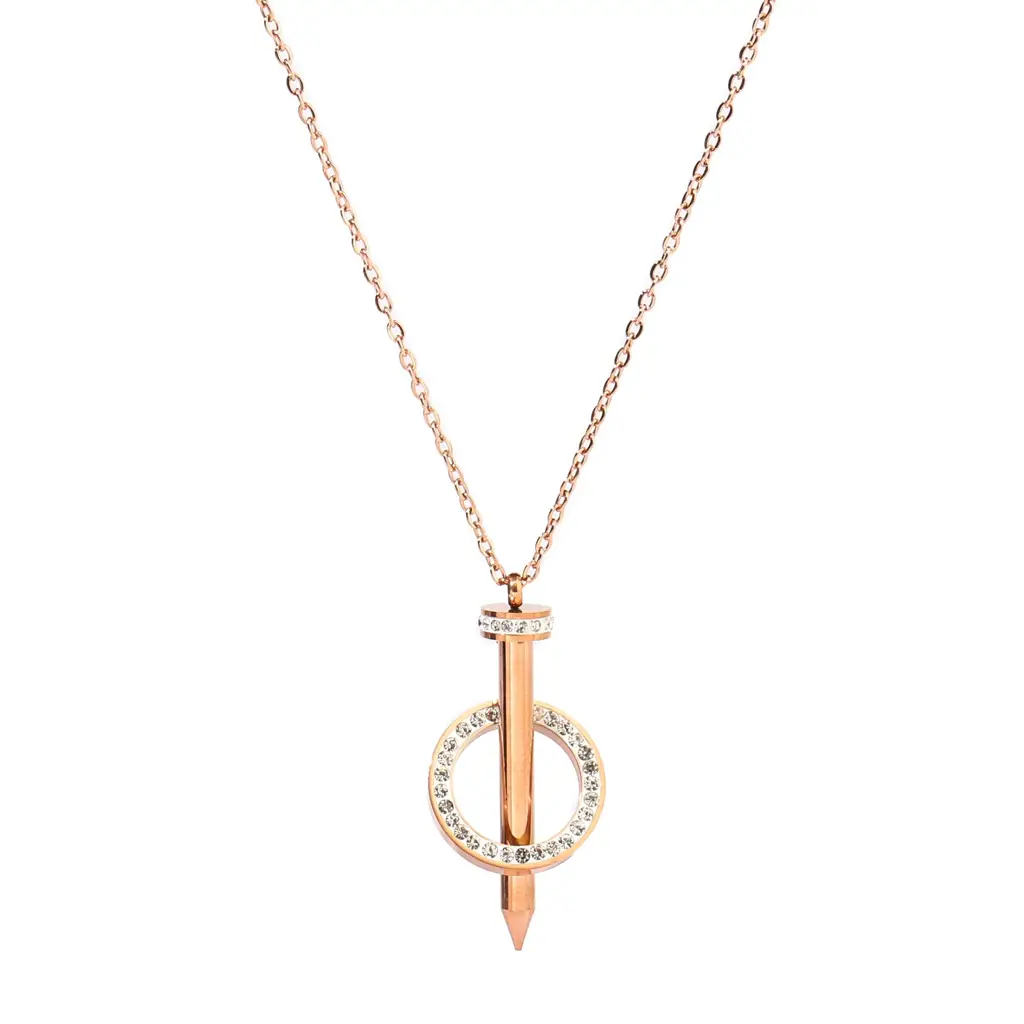 Seoul Cityscape Necklace Rose Gold : NS11961B