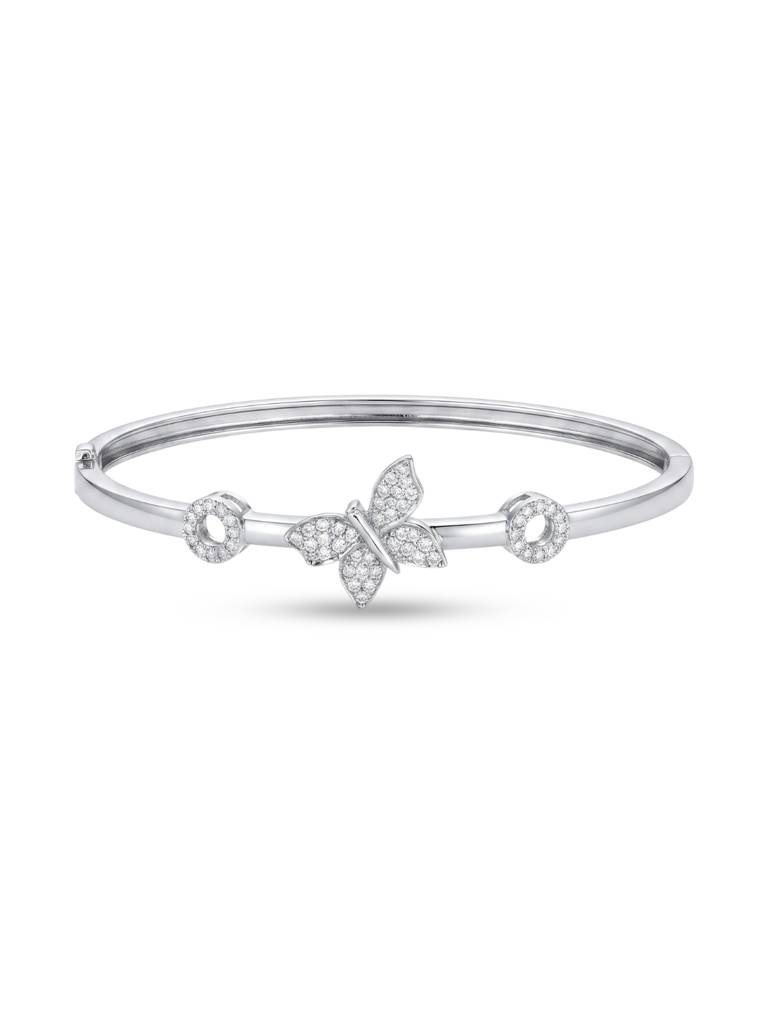 925 Silver Flutter Grace Butterfly Bracelet For Women : BR-50