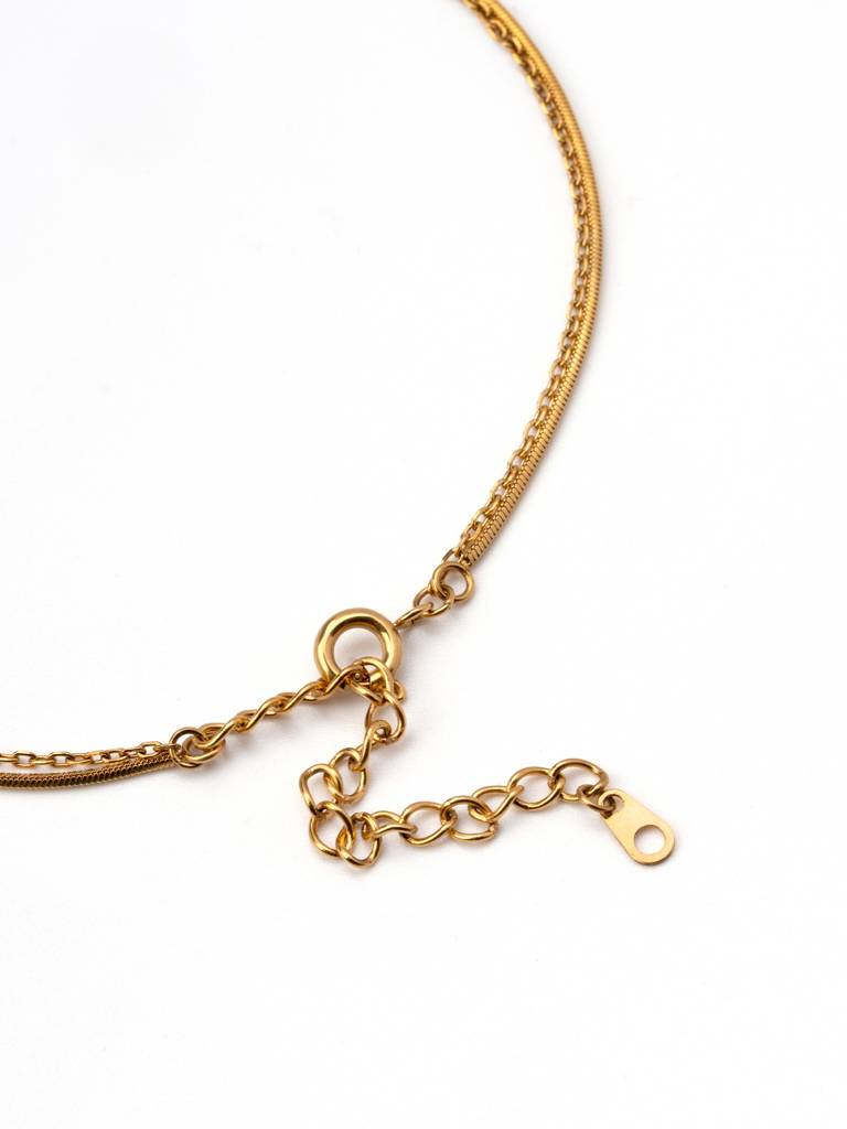 Sleek Dual Layer Anklet For Women - Waterproof & Anti-Tarnish : AN0029