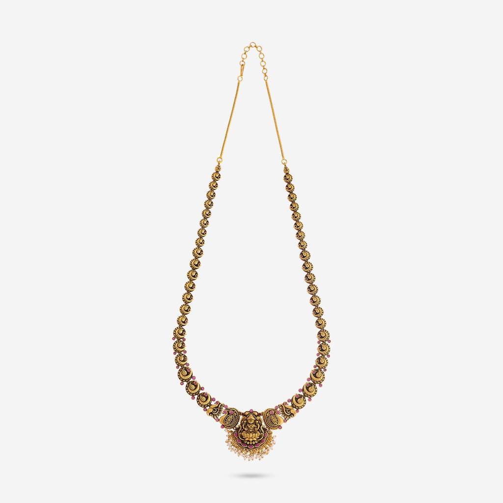 Ruby Gold Plated - Bridesmaid Antique Necklace - 462675 : 462675