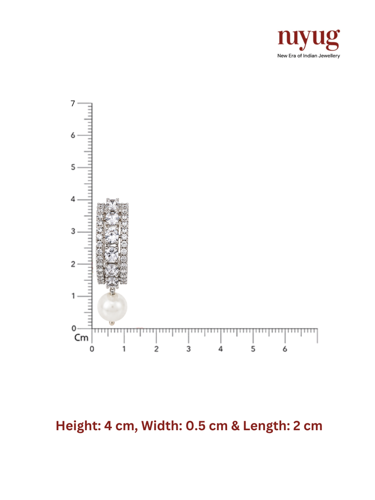 Diva American Diamond Hoop Earrings : YI24A1021E