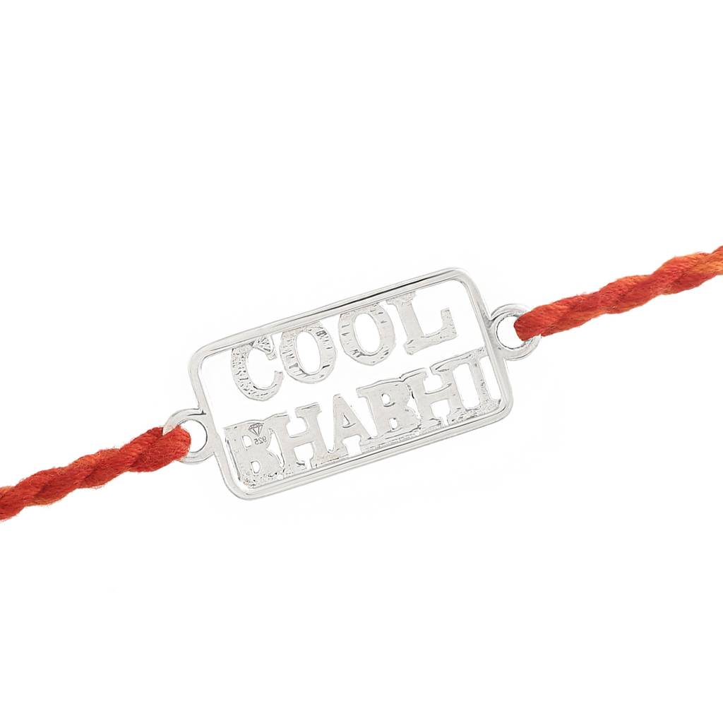 925 Sterling Silver Precious Cool Bhabhi Thread Rakhi For Sister : 8905124509045