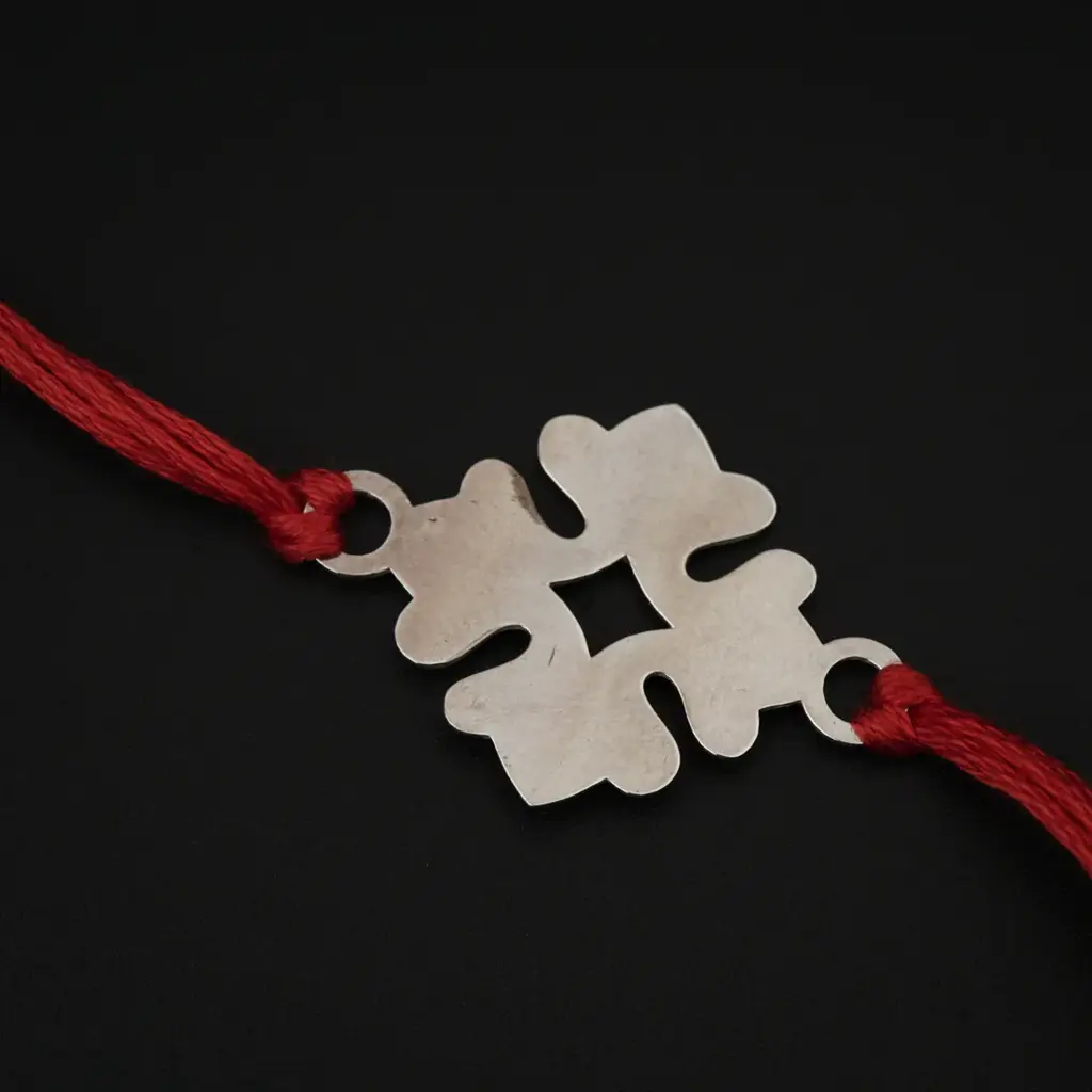 Silver Laser Cut Rakhi : 6358167