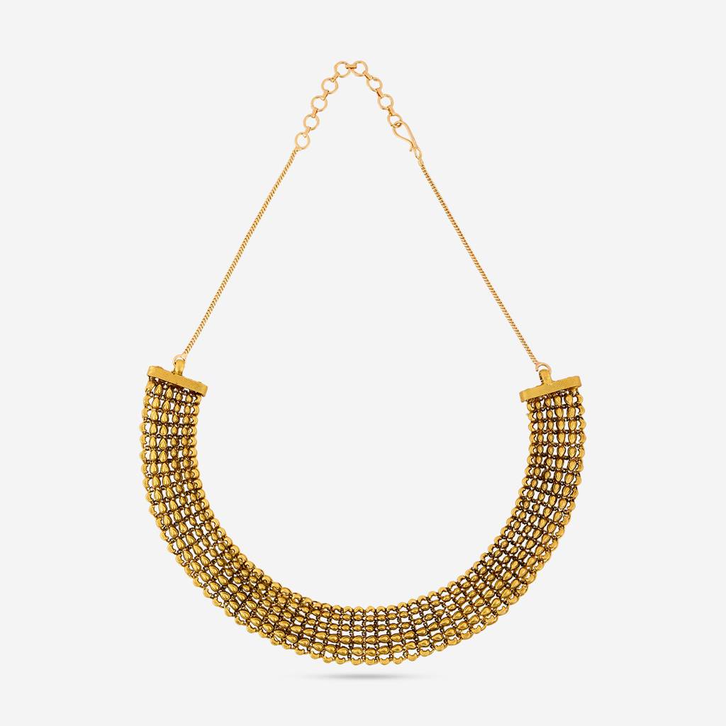 Gold - Plated Bridesmaid Temple Necklace - 454280 : 454280