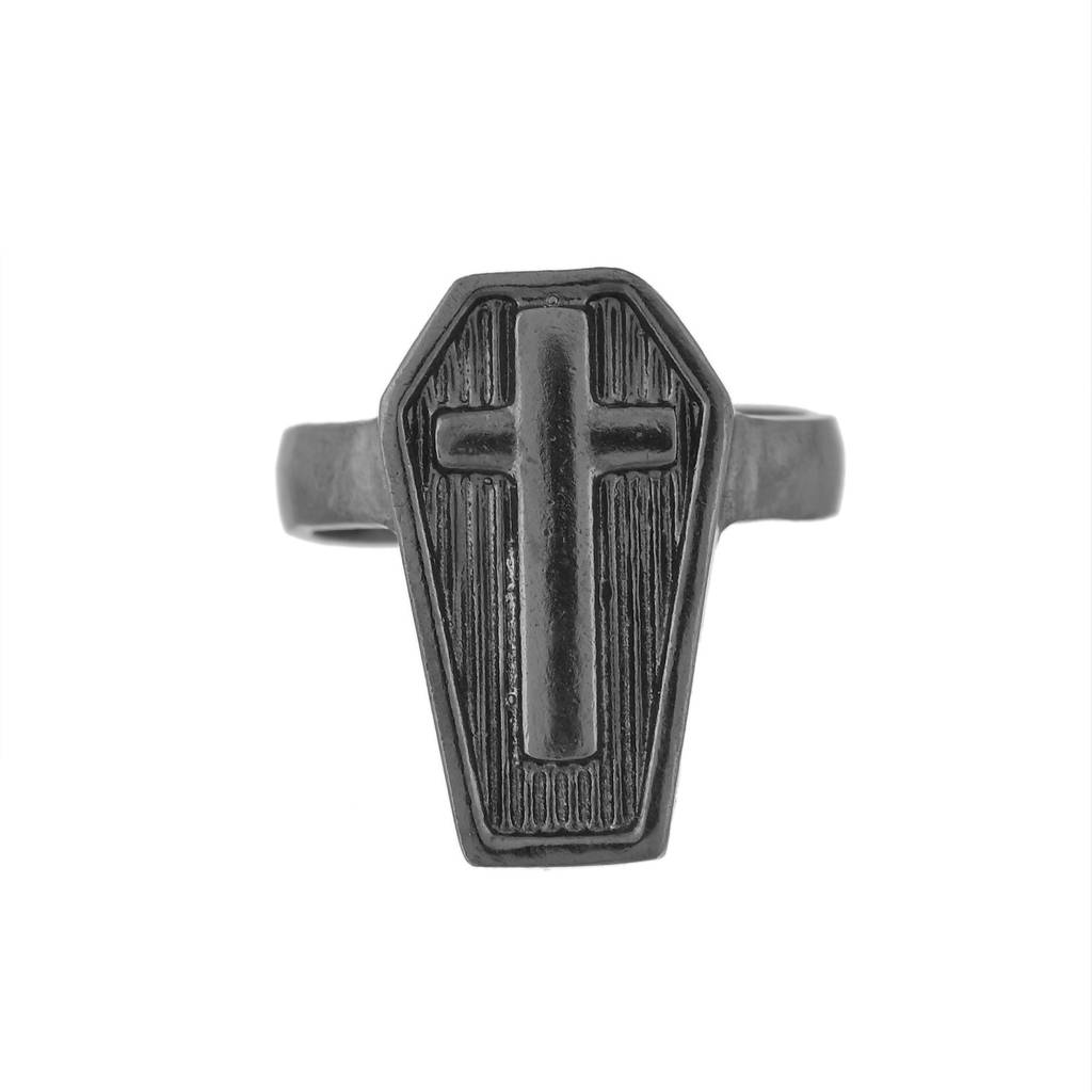 Eclipse Cross Black Adjustable Men’S Ring : 8905124565799
