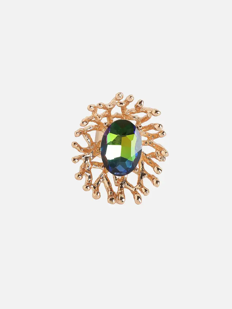 Bhaswati-Women'S Crystal Tentacles Statement Ring : SOHIRG8573