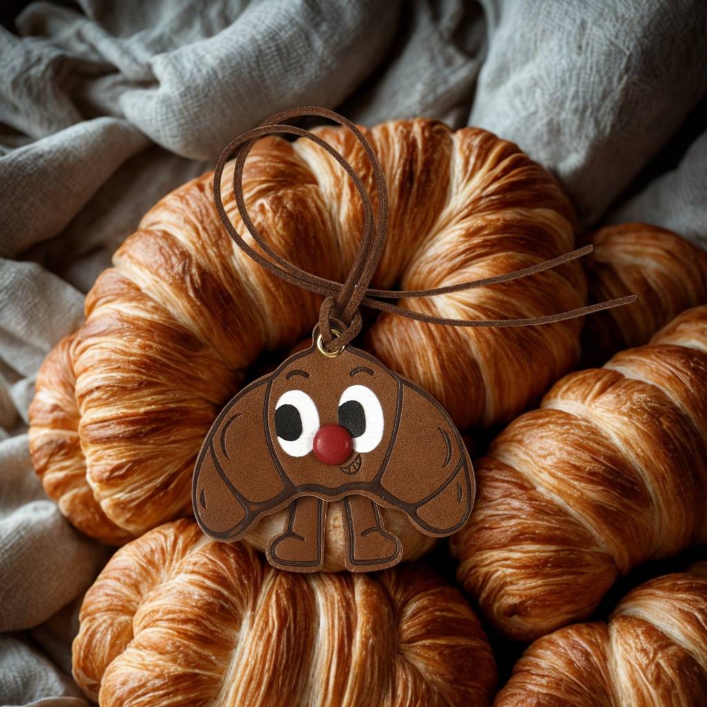 Cute Croissant Bag Charm : C-BG-0040-BR