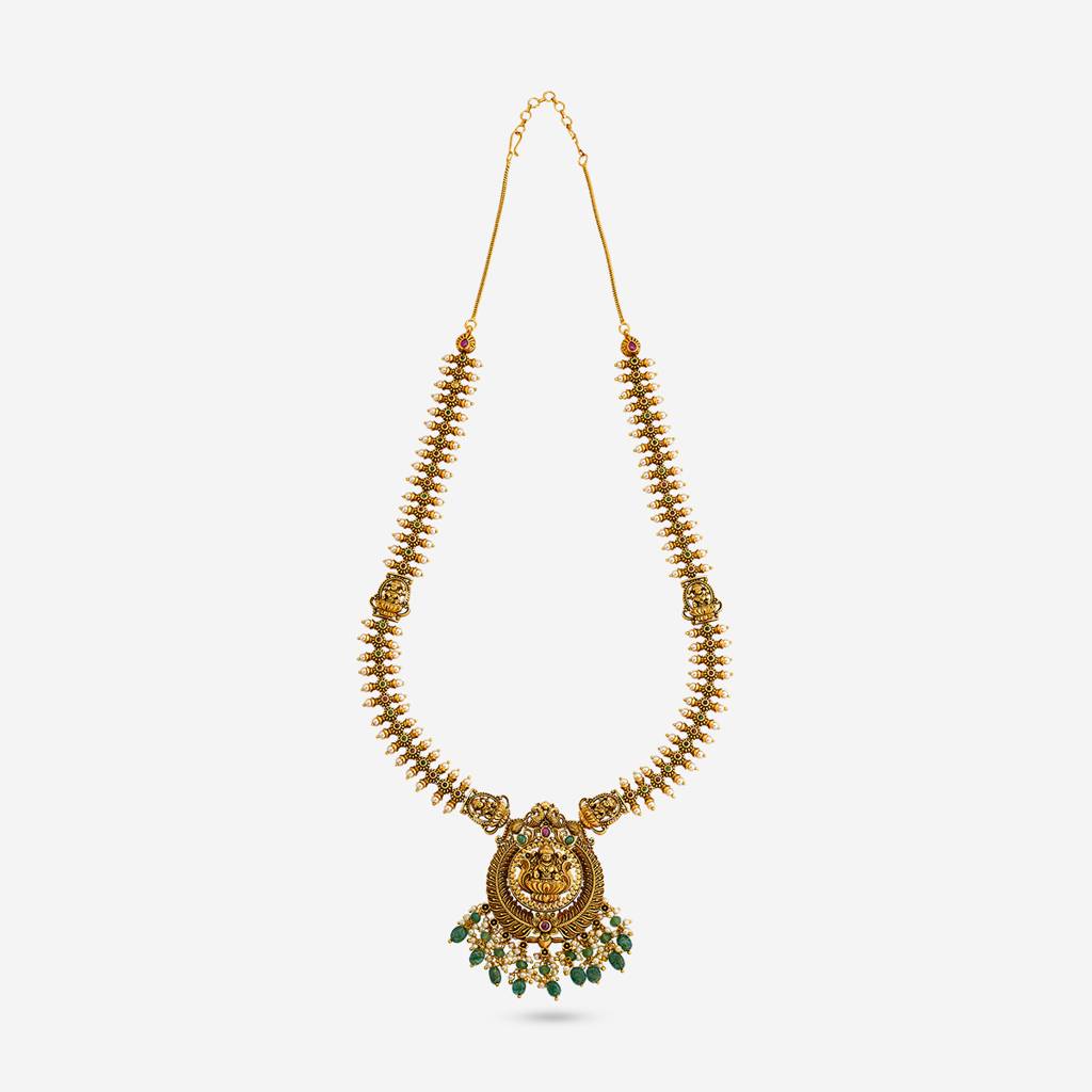 Ruby-Green Gold - Plated Bridesmaid Antique Necklace - 457015 : 457015