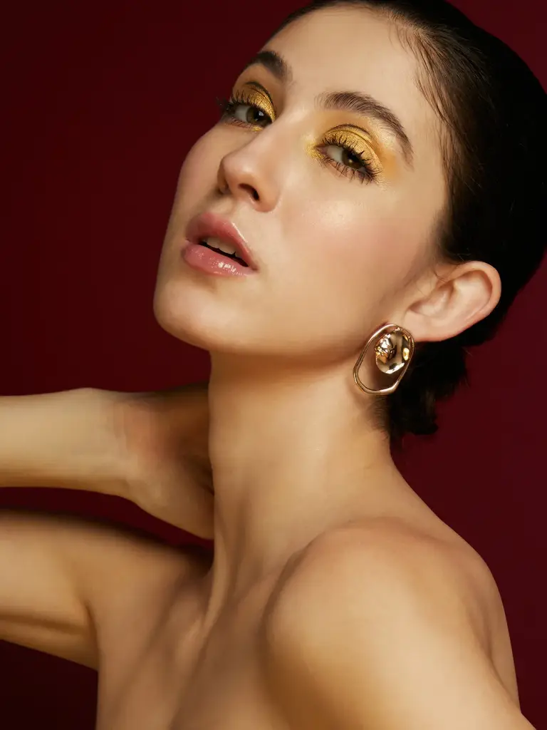 Shulammite-Gold Plated Designer Stone Party Drop Earring For Women : SOHEAR4895
