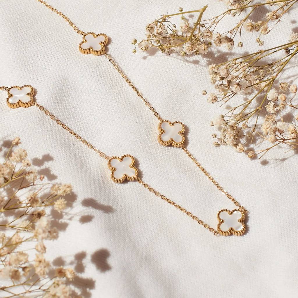 White Clover Jewellery Set : NBC-089-G-1