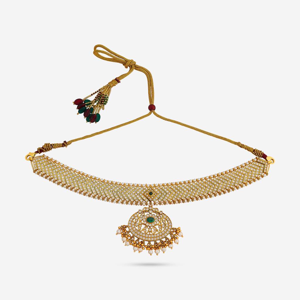 Green Gold - Plated Bridesmaid Temple Necklace - 454278 : 454278