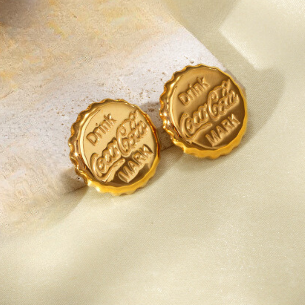 Pop Cap Glam Earrings : ES14229-G
