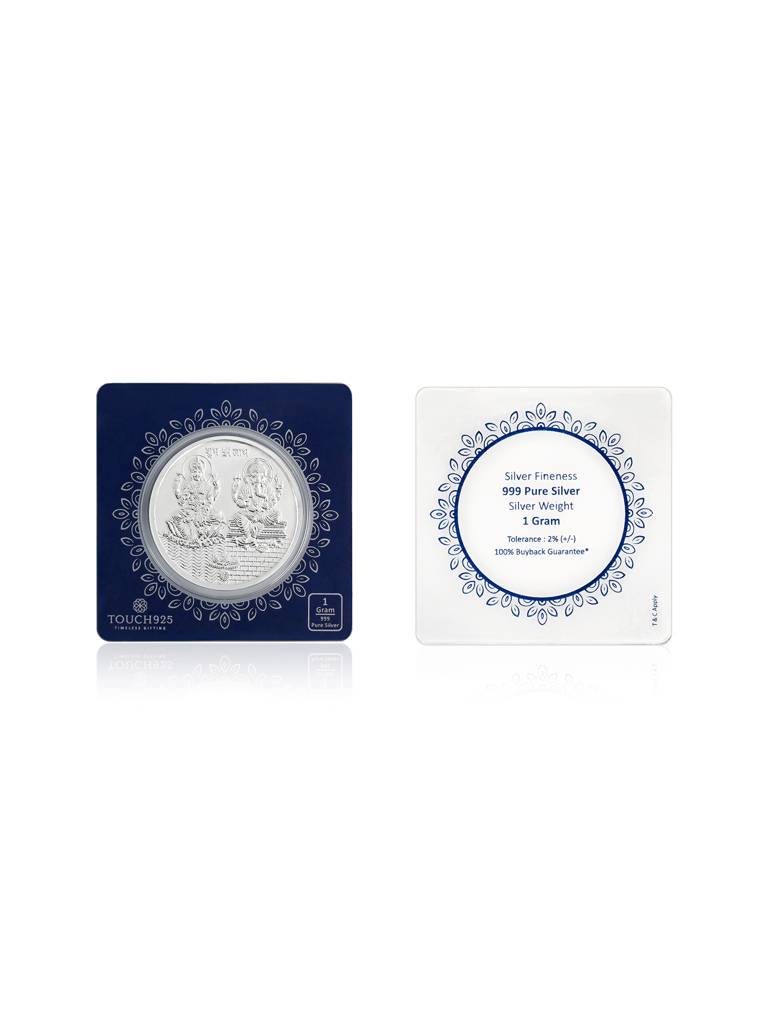 1G Lakshmi Ganesha 999 Silver Coin : AUC883