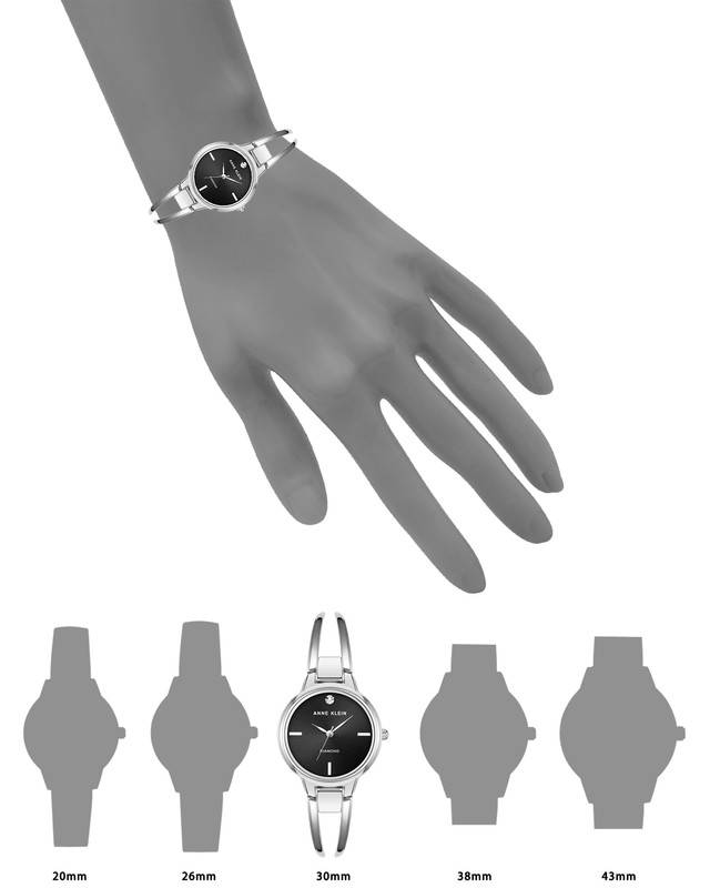 Women'S Genuine Diamond Dial Bangle .Watch : AK_2627BKSV
