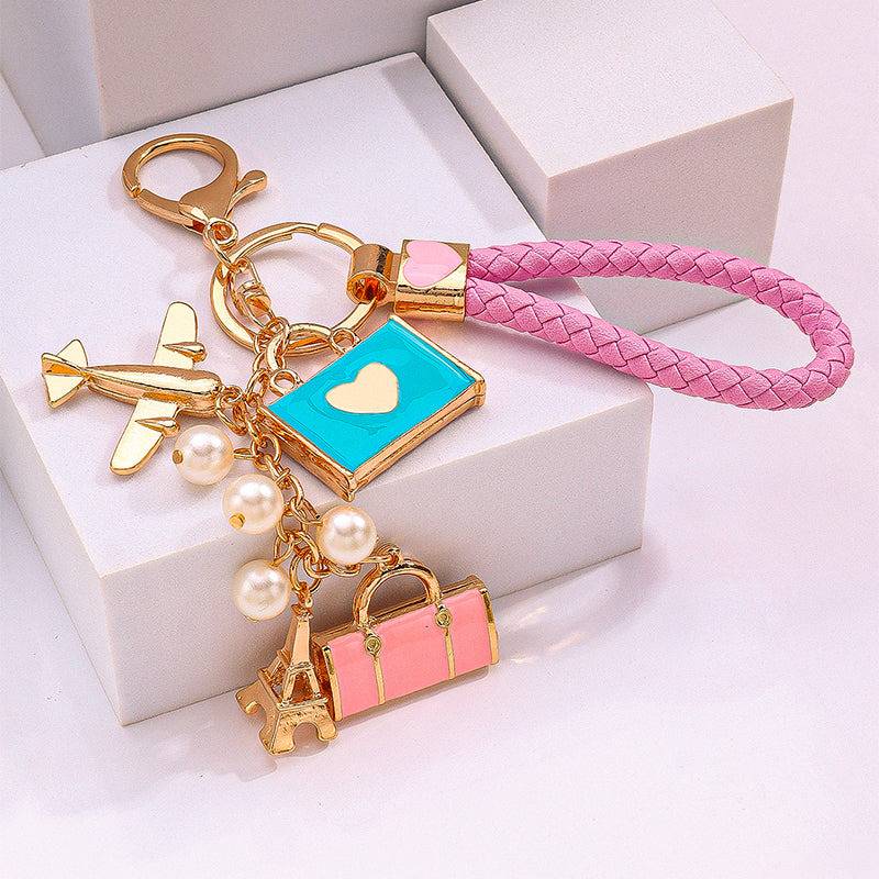 Travel-Themed Bag Charm : C-BG-0064-G-PK