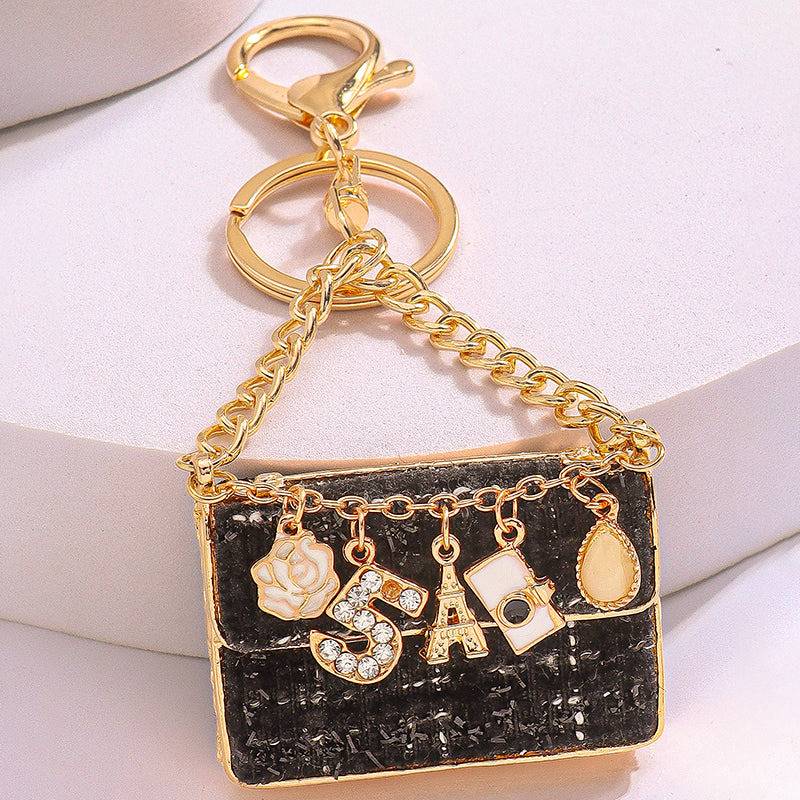 Mini Paris Purse Bag Charm : C-BG-0063-G-BK