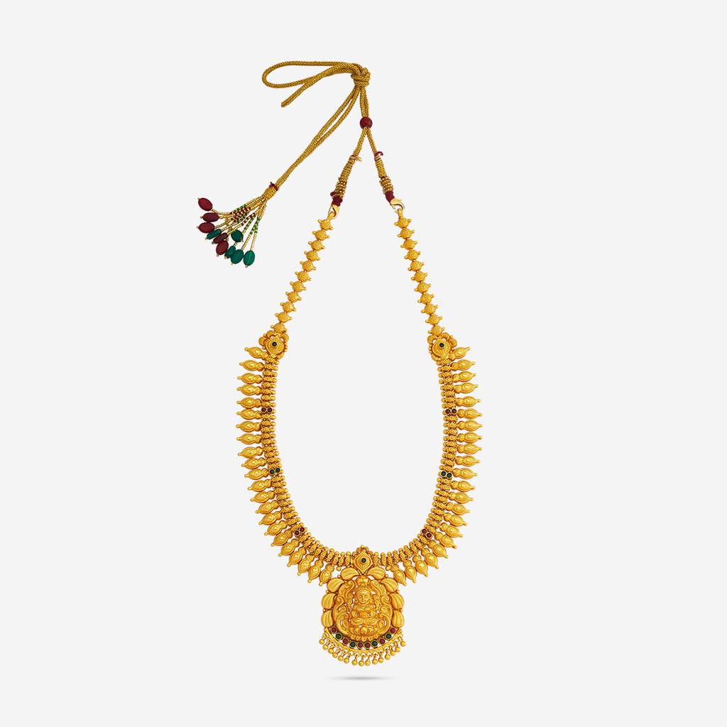 Ruby-Green Gold - Plated Bridesmaid Temple Necklace - 434024 : 434024